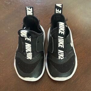 Nike Kids Black and White Slip-On Sneakers